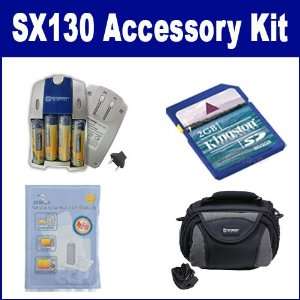 Canon PowerShot SX130 IS Digital Camera Accessory Kit includes: SB257 
