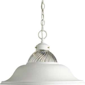   P5033 30 1 Light Steel Shade Pendant with Clear Swir: Home Improvement