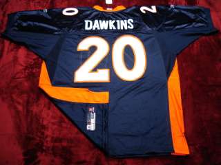 Brian Dawkins #20 Broncos Navy NFL Jersey, Size 58   4XL  