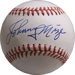  Johnny Mize Autographed Baseball: Sports & Outdoors