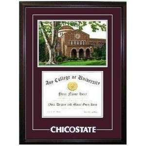 California State University, Chico Graduate Framed Lithograph w 