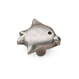   expression   1 3/16 long fish knob in faux iron: Home Improvement