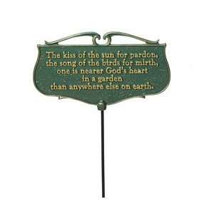   17stake The Kiss of the Sun, Garden Poem Sign