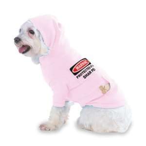 WARNING PROTECTED BY A SHAR PEI Hooded (Hoody) T Shirt with pocket for 