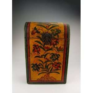 Tibetan Wooden Casket Painted with traditional tibetan motif, Chinese 
