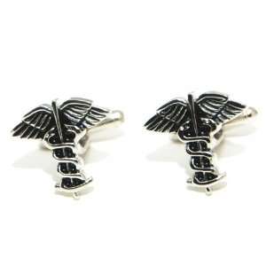  Caduceus Cufflinks for Doctors w/ Box Jewelry