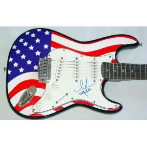  Sugarray Mark McGrath Autograph Signed Flag Guitar & Proof 