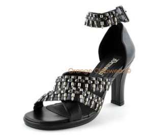   Womens Punk Goth High Heels Strappy Bullet Detail Sandals Shoes  