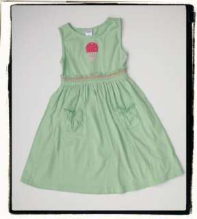 Girls Gymboree POPSICLE PARTY Green Knit Ice Cream Cone Dress sz 6 