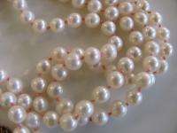Vintage Double Strand Cultured Pearl Necklace Filigree Clasp  