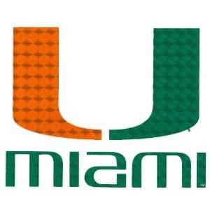  Miami Hurricanes Split U Logo Reflective Decal: Sports 