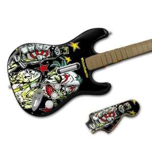   Rock Band Wireless Guitar  White Zombie  Clown Skin Electronics