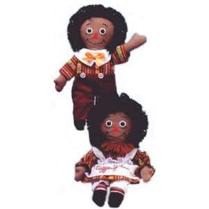   Black 12 Raggedy Ann & Andy Dolls in Kwanza Outfits #3: Toys & Games