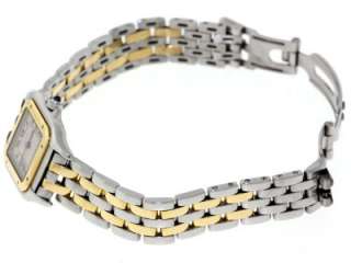 Authentic Cartier Panthere Quartz Solid 18K Y.Gold/ Stainless Steel 