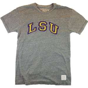  Textured Triblend, Streaky Gray, LSU Tigers, X Large 