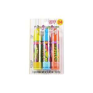  Lip Smacker SPF 24 Lemon Lime Rush, Power Punch & Cool Strawberry 