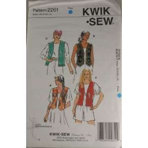  Kwik Sew 2261 Pattern Misses Vests Size XS,S,M,L,XL: Arts 