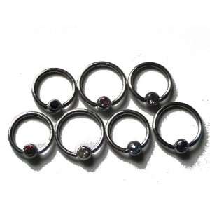    Pink Cubic Zirconia Gemmed Captive Bead Ring: Everything Else