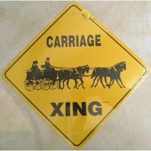  Carriage Four In Hand Horses Xing Sign: Sports & Outdoors