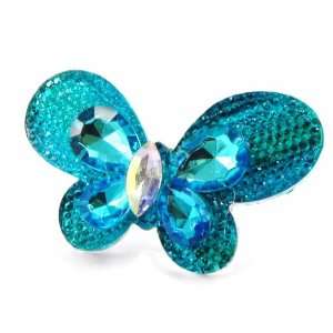  Ring french touch Papillon turquoise.: Jewelry