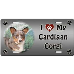  I Love My Cardigan Welsh Corgi License Plate: Sports 