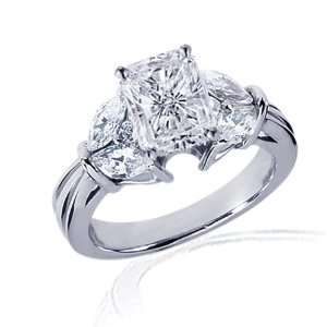 Ct Radiant Cut Diamond Vintage Style Engagement Ring CUT:IDEAL 14K 