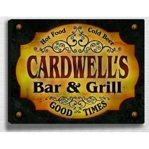  Cardwells Bar & Grill 14 x 11 Collectible Stretched 