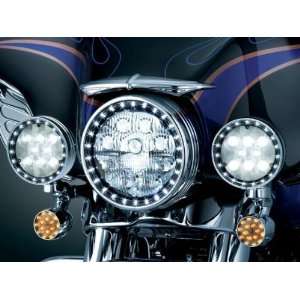   Halo Spotlight Rings for Harley Davidson 4 1/2 Spotlights: Automotive