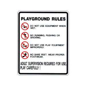   Playground RulesPlay Carefully Sign Patio, Lawn & Garden
