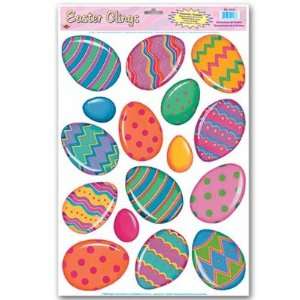  Easter Egg Color Bright Window Clings: Home & Kitchen
