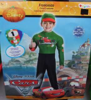 BRAND NEW CARS 2 FRANCESCO SIZE 7 8 MUSCLE PADDED COSTUME WITH HAT 