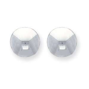  Sterling Silver Button Earrings: Jewelry