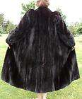 Ladies Natural Black Mink Fur Coat Long Great Style Gre