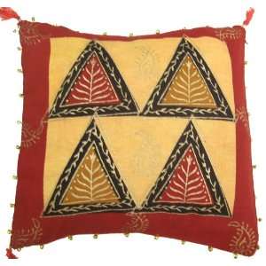   Decorative Pillow Covers Hand Block Printed with Bell