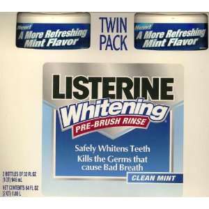  Listerine Whitening Pre brush Rinse   Mint Flavor (32 Fl 