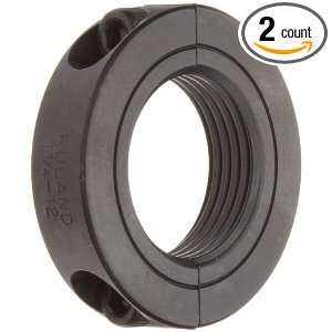 Ruland TSP 4 28 F Two Piece Clamping Shaft Collar, Threaded, Black 