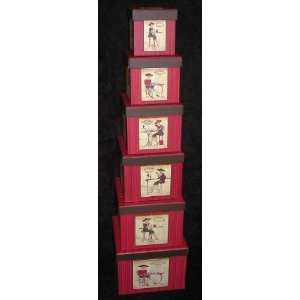  Bistro Coffee Shop Themed Stackable Decorative Boxes: Home 