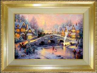  Christmas 18x27 G/P Framed Limited Thomas Kinkade Canvas Paintings Oil