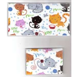    Checkbook Cover Debit Set Meow Kitty Cat Purr: Everything Else