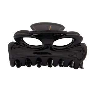  Large Rounded Teeth Cats Eyes Opening Hair Claw Black 