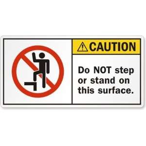  Do NOT step or stand on this surface. Laminated Vinyl 