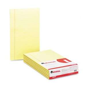  Glue Top Writing Pads, Wide Rule, Legal, Canary, 50 Sheets 