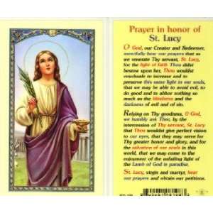  St. Lucy Prayer Holy Card (800 198)   10 pack: Home 