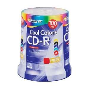  Memorex 52X 100 Spindle CDR Cool Colors: Electronics