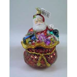  SANTA CLAUS IN TOY SACK Polonaise Christmas Ornament: Home 