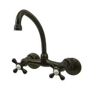   Wall Mount Kitchen Faucet, 4   9 Adjustable Spre: Home Improvement