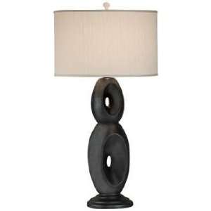  Thumprints Loop Graphite With White Shade Table Lamp