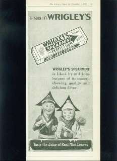 Lot of 1920s Wrigleys Spearmint Gum Ads (7)  