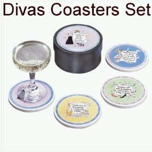  Coasters Set ~ Divas Coasters Set: Home & Kitchen