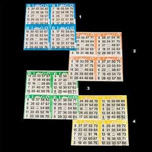  Bingo Paper Cards   4 cards   4 sheets   250 packs of 4 